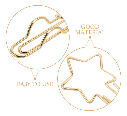 Clips Metálicos Para Bolígrafos Con Forma De Estrella, 10 Un