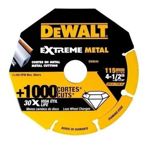 Disco De Corte Diamantado 4-1/2 Dewalt Dw8545