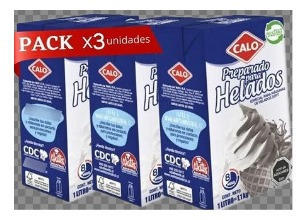 Preparado Para Helados Calo - Mora Crema - Pack X3