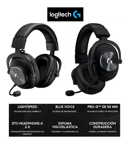 Audifonos Gamer Logitech G Pro X Wireless 7.1 Lightspeed 15h