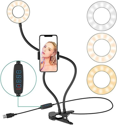 Anillo De Luz Universal Para Selfie Con Soporte Flexible Pa.