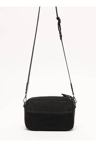 Bandolera Sporty Con Logo Bordado Mujer Portsaid Acabado De Los Herrajes Negro Color Negro Correa De Hombro Negro Diseño De La Tela Liso