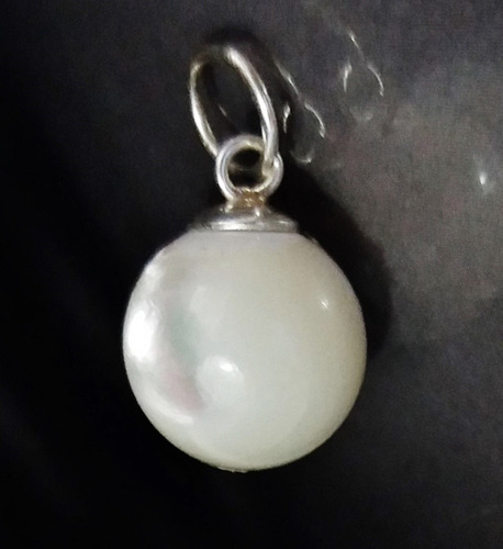 Imagem 5 de 5 de Pedras - Pingente Unissex Madrepérola 8mm E Prata, Cód125pg8