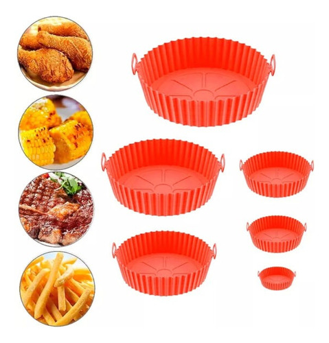 Forma Assadeira Silicone P/ Fritadeira Microondas  Airfryer