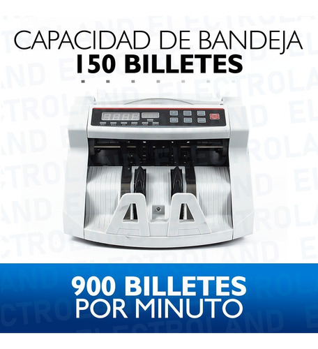 Imagen 4 de 10 de Contadora De Billetes Con Detector Falsos Contador Dinero