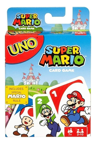 Juego Uno Super Mario Bross Mesa Cartas Luigi Peach Bowser
