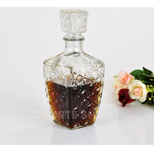 Garrafa De Whisky Vidro Transparente Lijita 800ml Mimo Style