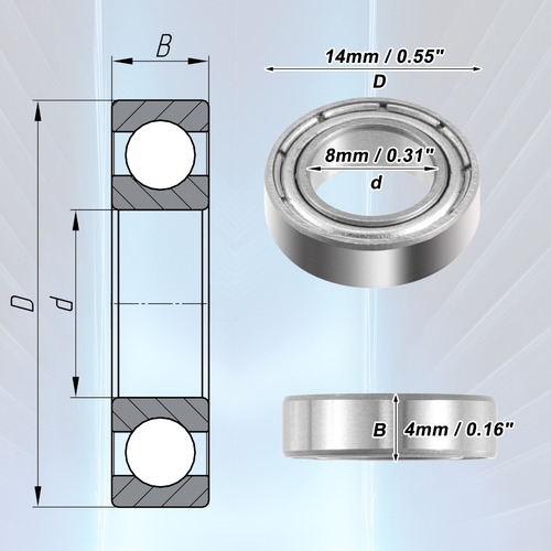10 Piezas Mr148zz Balls 8 X 14 X 4 Mm