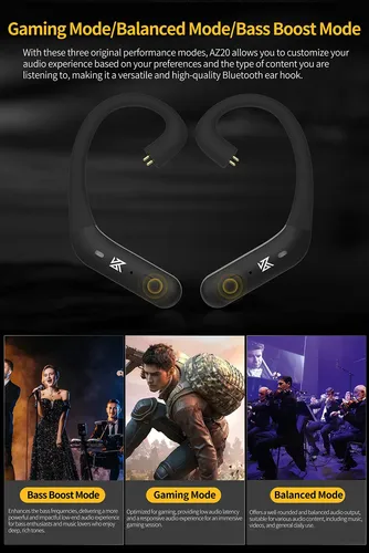 Módulo Bluetooth Kz Az20, Dos Ganchos Para Orejas, Pin C Par