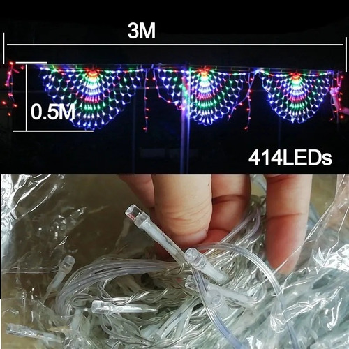 3m Red De Pavo Real Led Cadena De Luz De La Fiesta Decoració