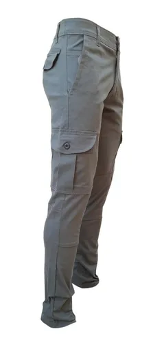Pantalon Cargo Chupin Hombre Mujer Unisex Slim Tiro Bajo