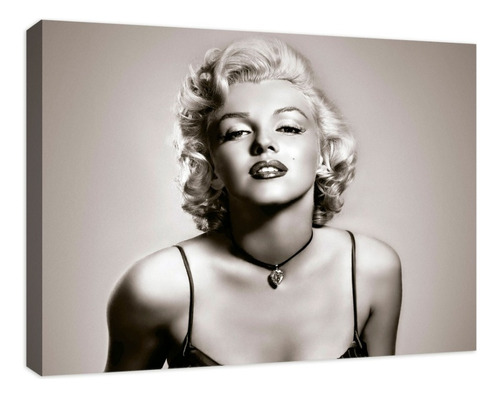 Cuadro Canvas Decorativo Marilyn Monroe 10 Lienzo Bastidor Color Natural Armazón Natural