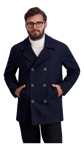 Peacoat Nautica Para Hombre, Clásico, Con Doble Botonadura,