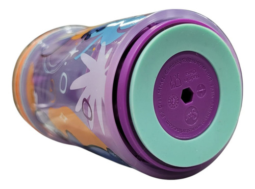 Vaso Con Sorbete Antivuelco Stitch Wabro No Se Vuelca Celeste Stitch