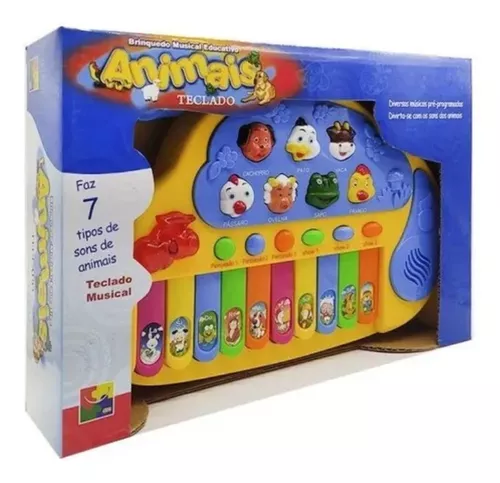 Piano Musical Infantil Fazendinha Brinquedo Educativo Teclado Animais Música  Divertido