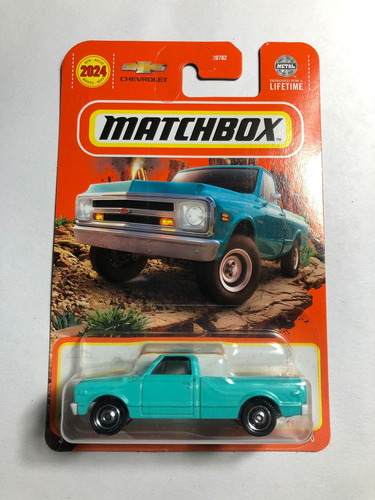 Matchbox 1968 Chevy C10 C/protector Incluído Azul Claro