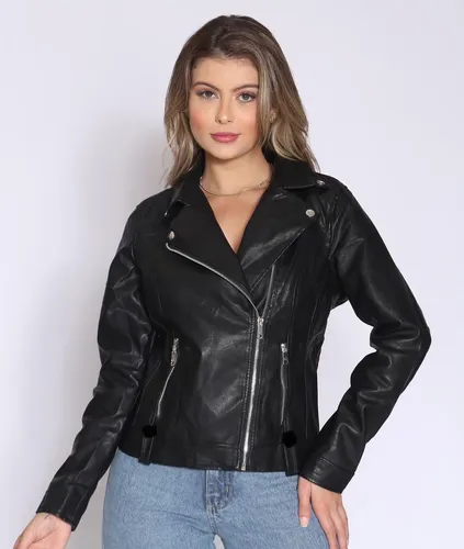 Jaqueta De Couro Feminino Slim Top