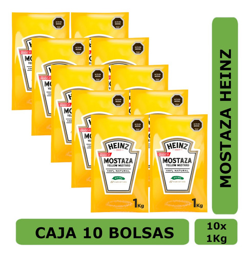 Mostaza Heinz 10 Bolsas 1 Kg