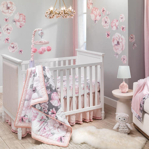 Lambs & Ivy Signature Botanical Baby Acuarela Floral Algodón