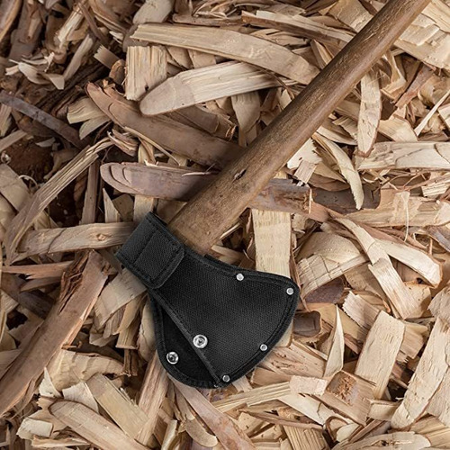 protector de hacha de doble presión protector de hacha negro Linkidea Cubierta para cuchillo de hacha funda para senderismo al aire libre 