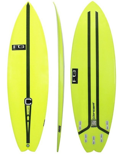 Prancha De Surf Concept Fg Twin Tuare 5'9 Amarela