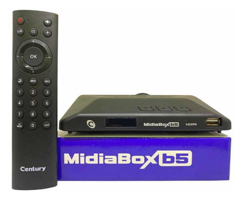 Receptor Digital Century Midiabox B5 Hd Tv Midia Box Ku E C