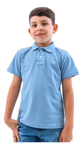 Camisa Infantil Polo Piquet Algodão Manga Curta