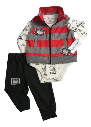 Conjunto Carter's Para Niño Con Chaleco Térmico 3 A 24 Meses