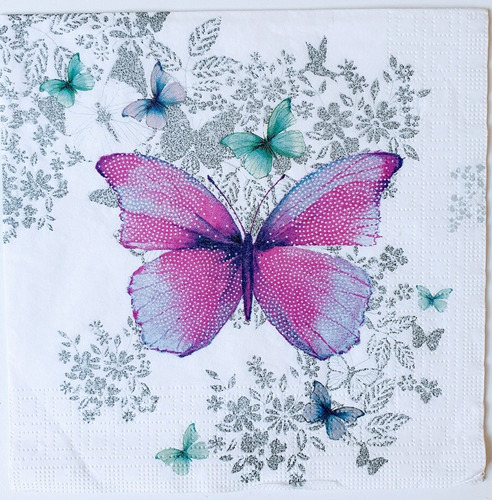 Servilletas Decoupage Set Mariposas Silvestres Laura Craft