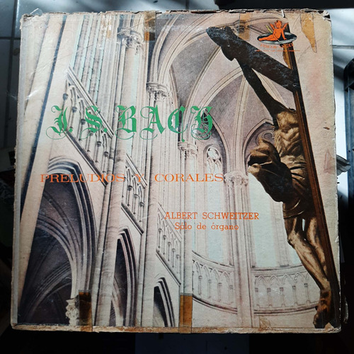 Vinilo Albert Schweitzer Organo Bach Preludios Corales Cl2