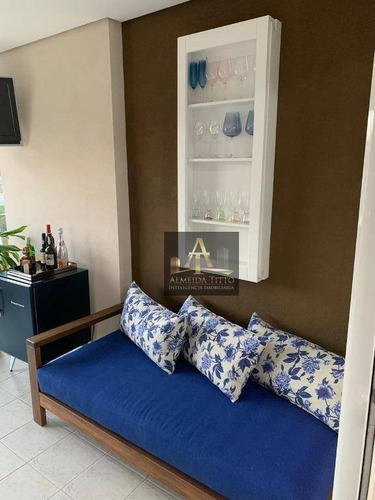 Alphaville Empresarial. Apartamento Mobiliado Com Sala Estendida. E Vista Para O Alpha Plus. - Ap2556