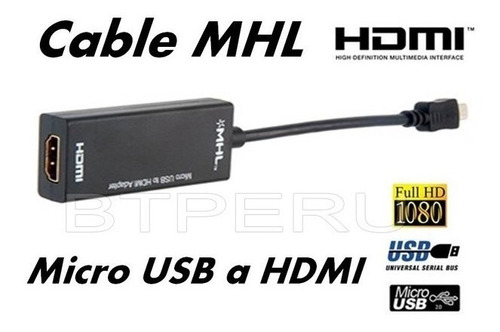 Adaptador Mhl Hdmi Tv Xperia Sony Z2 Z3 Compact Sp Ultra Zl