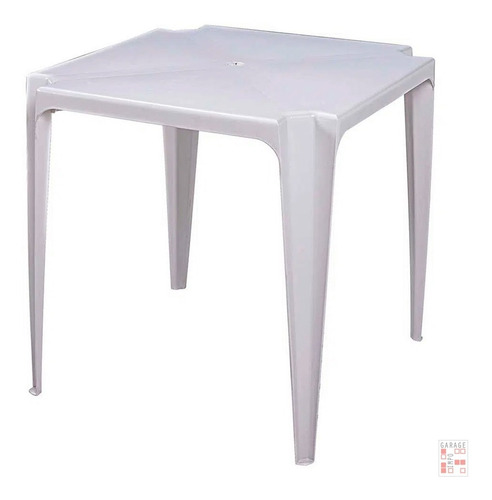 Mesa Jardín Plástico Pvc Cuadrada Mor 70x70 Set 2 Unidades