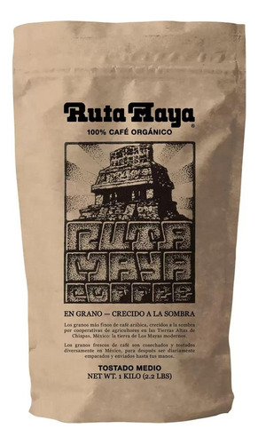 Café Orgánico En Grano Ruta Maya 1 Kg