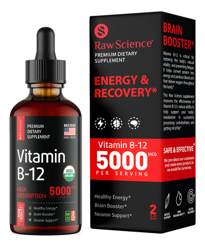 Gotas De Vitamina B12 Sublingual 5000 Mcg Metilcobalamina