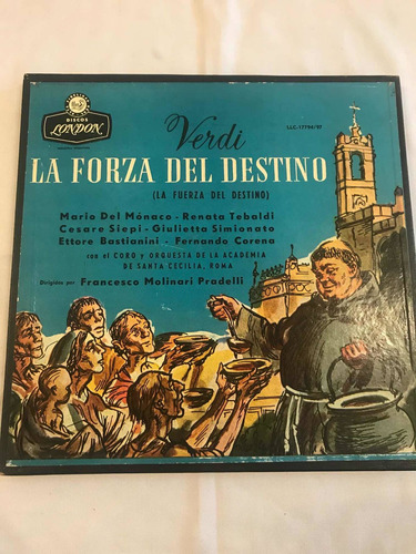 La Forza Del Destino Del Monaco Tebaldi Disco Box Vinilo Lp