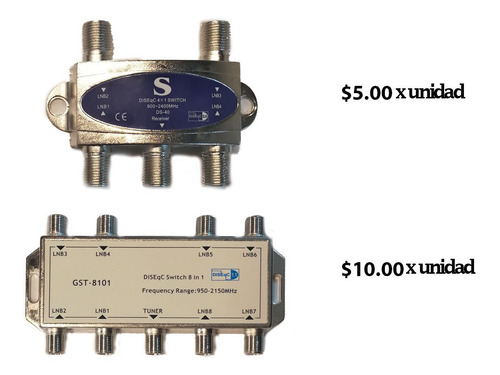 Diseqc De Video De 4x1 O 8x1 Splitter De Señal