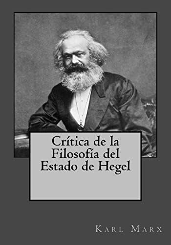 Libro: Crítica De La Filosofía Del Estado De Hegel (spanish