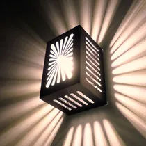 Comprar Aplique Pared Exterior Bidireccional Moderno Efecto Estelar Fx Apto Led Jardin Luces Tortuga Difusor Hierro Iluminación