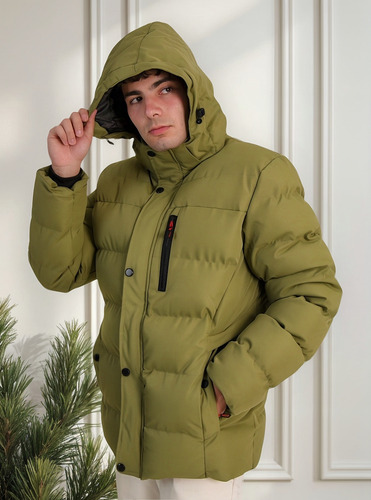 Camperon Hombre Con Piel Abrigo Campera Invierno Hombres