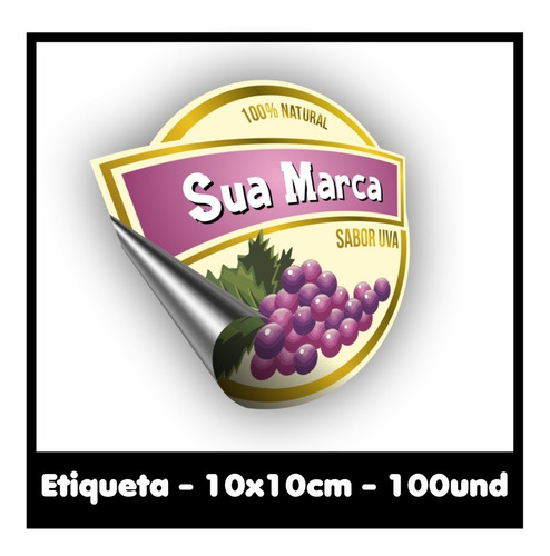 Imagem 1 de 1 de Etiqueta/rótulo Adesivo Até 10x10cm - 100und