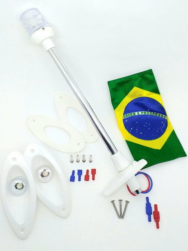 Kit Luz De Popa Proa Mastro Bandeira Led Selado