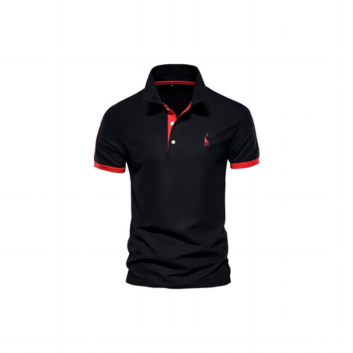 Negra Casual Moda Playera Tipo Polo, Playera Polo Blanca