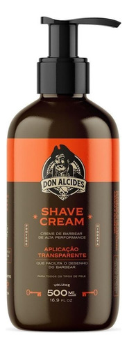 Creme De Barbear Shave Cream 500ml Transparente Don Alcides