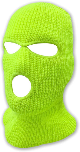 3 Agujeros Beanie Face Mask Ski - Warm Double Thermal Knit -