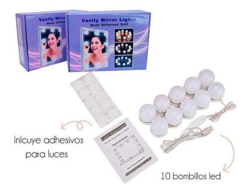 Extensión Luces Para Espejo Tocador Hollywood Vanity Mirror