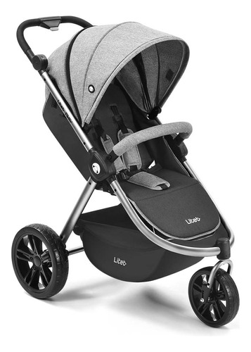 Carrinho De Bebê Três Rodas Jogger Sway Litet Cinza E Preto