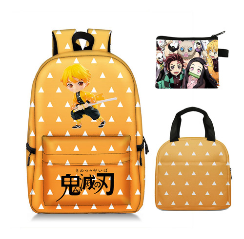 Juego De Mochila Infantil Anime Demon Slayer De 3 Piezas