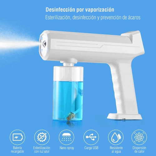 Imagen 5 de 9 de Nano Atomizador Portátil Con Luz Azul Dj9528