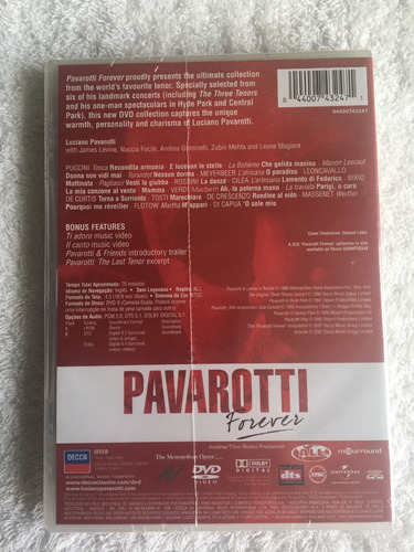 Imagem 2 de 2 de Dvd Pavarotti - Forever (frete Grátis) Novo
